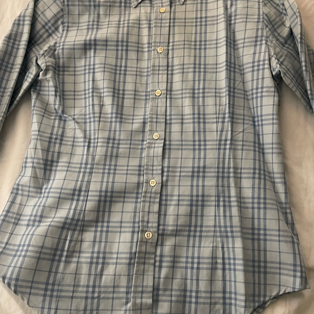 Burberry Blue Casual Button Down Shirt